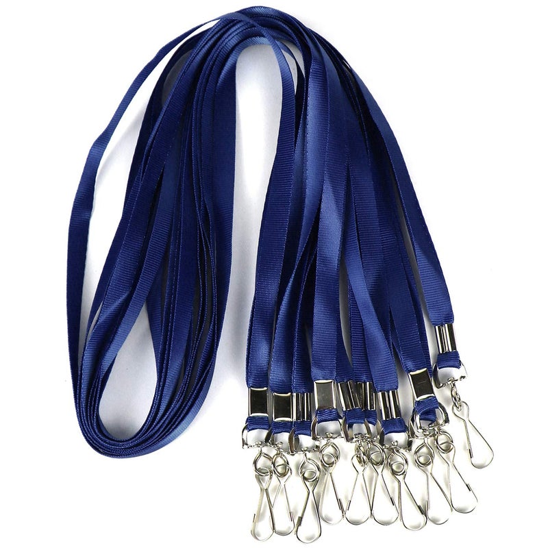 Ollain Bulk Lanyards Premium Cruise Lanyard Nylon Badge Lanyards for Id Holder Perfect for Office, Kids, Teachers (Navy Blue, 50 Pack) - Image 1